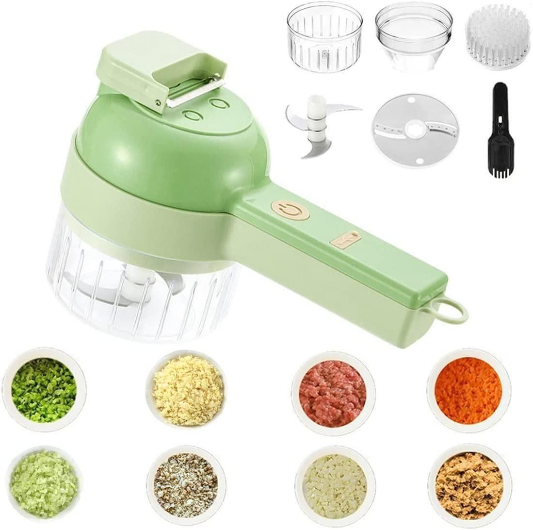 4-in-1 Portable Electric Vegetable Cutter Set